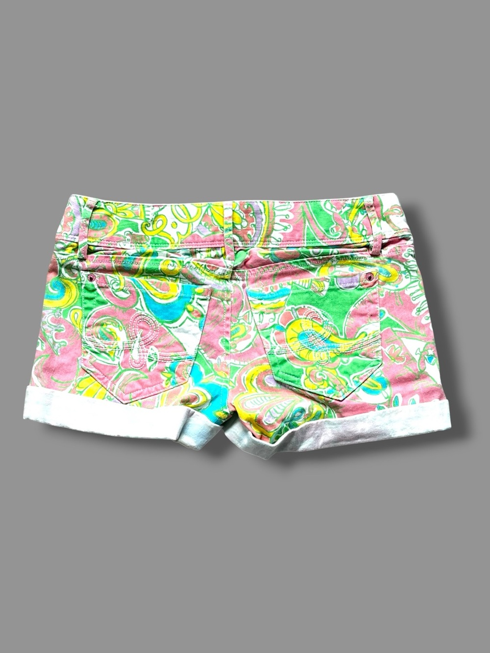 Lilly Pulitzer Clifton Shorts Pink elephant Paisley Size 0 Y2K - Picture 2 of 8